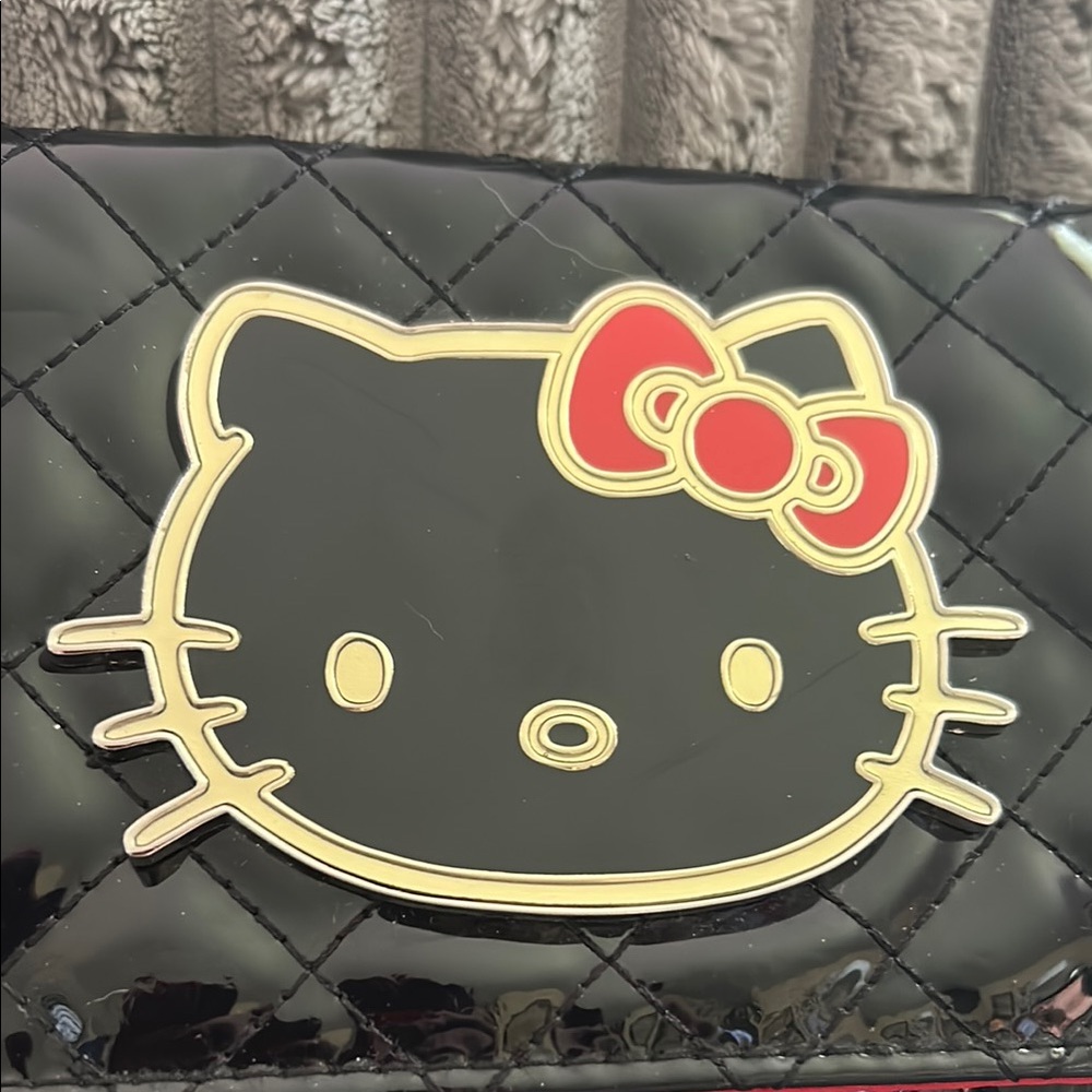 Loungefly Loves HELLO KITTY by Sanrio Crossbody Bag Handbag Quilted Purse 🐈‍⬛ - Picture 5 of 16
